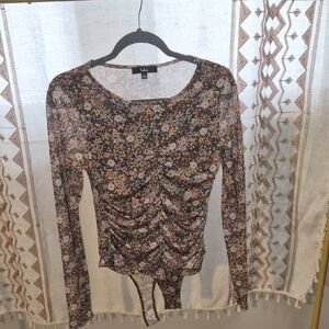 Lulu's Multicolor Floral Bodysuit